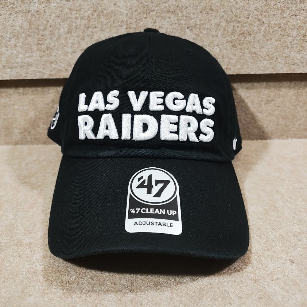 Las Vegas Raiders Script Side 47 Clean Up Black Hat #U